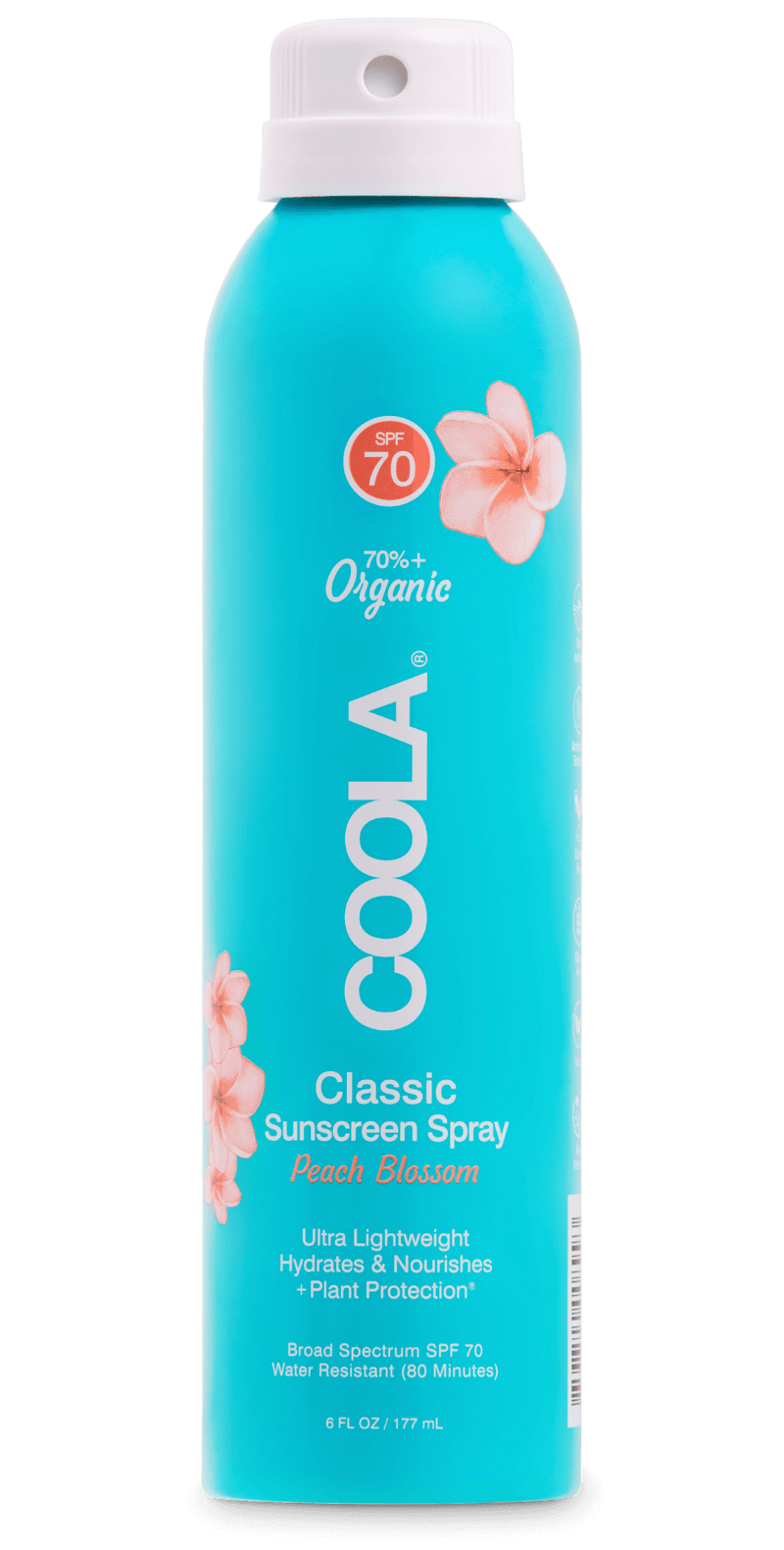 's COOLA Classic Body Spray Peach Blossom 70 SPF - Bellini's Skin and Parfumerie 