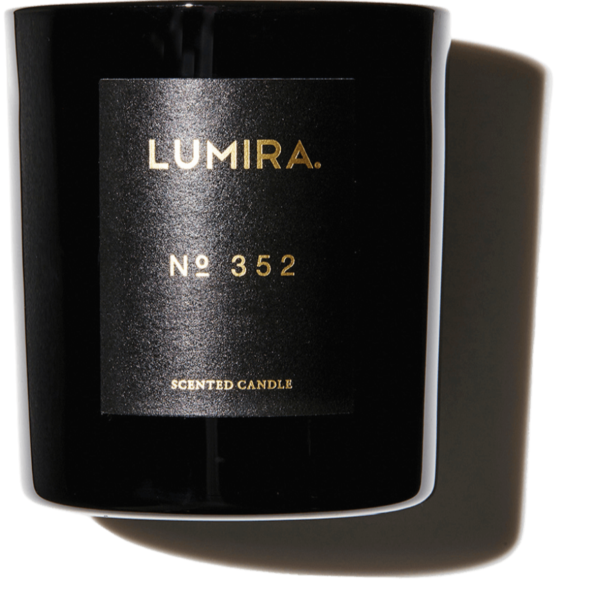 's Lumira No 352 Leather & Cedar Candle - Bellini's Skin and Parfumerie 