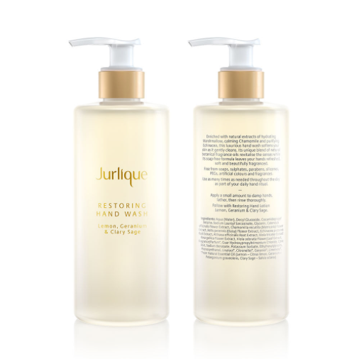 Jurlique Restoring Hand Wash Lemon Geranium Clary Sage - Bellini's Skin and Parfumerie